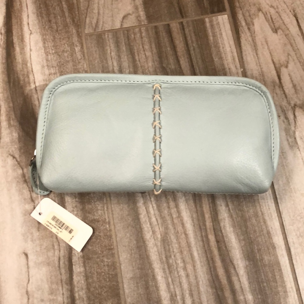 Leather Crisscross Stitched Wallet